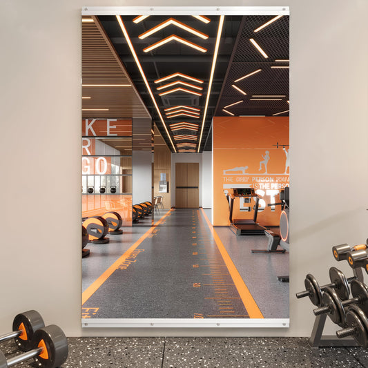 ROOMTEC Home Gym Mirror 72"x48" Frameless Wall Mounted Fitness Mirror, Large Tempered Glass Full Length for Yoga, Dance Studio, Workout Room