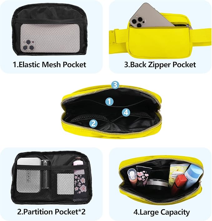 VOROLO Fanny Pack For Women And Men Crossbody Bag Belt Bag with Adjustable Strap Graduation Gifts