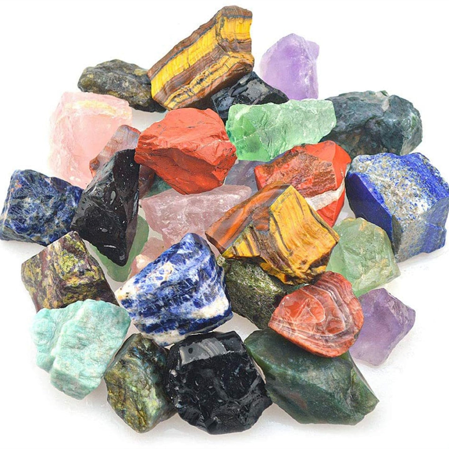 Deep Amethyst Raw Crystals Healing Crystals Natural Rough Stones 1.2-2" for Tumbling, Fountain Rocks, Yoga, Meditation, Polishin, Gift 15