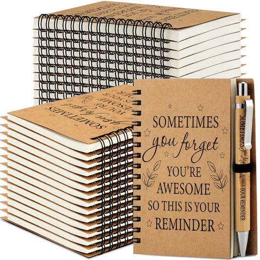 Yeaqee 100 Pcs Inspirational Gifts Set Include 50 Spiral Notebooks 50 Pens May You Be Proud of The Work You Do Motivational Thanks Gifts for Coworker Teachers Back to School(Motivational Style)