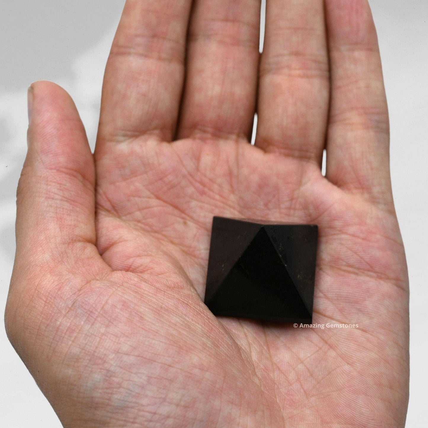 Amazing Gemstone Black Tourmaline Pyramid Crystal Healing Stones - 1" Great Pyramid Figurine of Natural Stone Pyramid for Meditation, Reiki, Chakra Balancing and Crystal Pyramids Grid