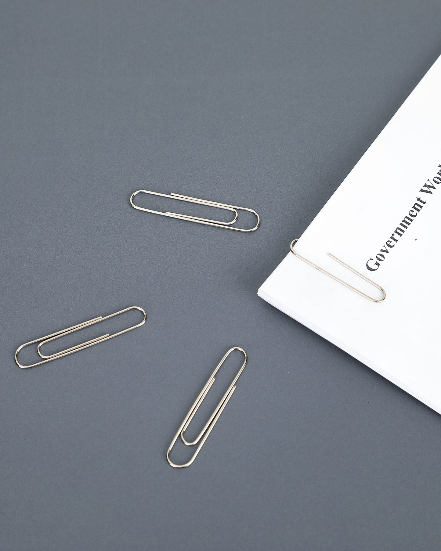PAPERPAL Paperclips for Office School & Personal Use, Jumbo Smooth Paper Clip (2"), 300 Large Paper Clips (3 Boxes of 100 Each), Silver