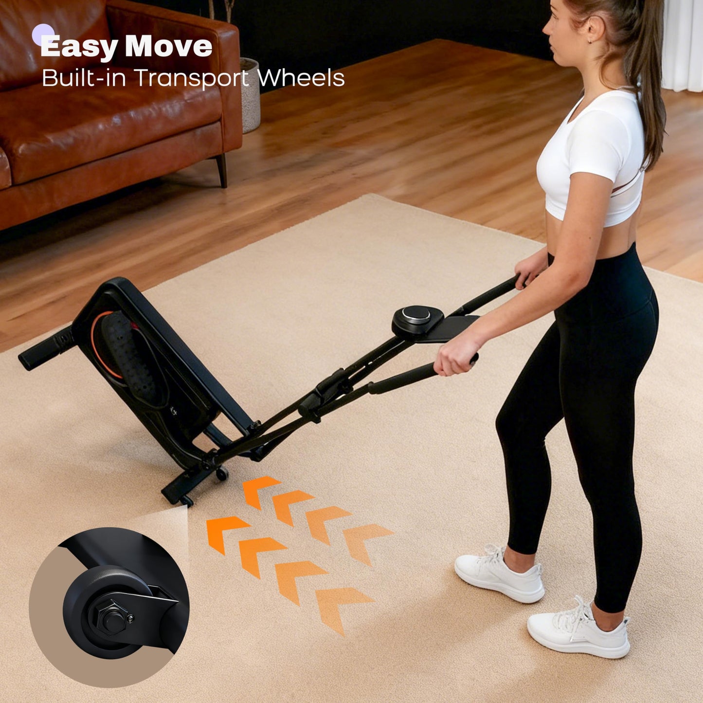 TOUSAINS Elliptical Trainer ET3,32 Magnetic Resistance Levels,Elliptical Machine for Home with Compact Design,Hyper-Quiet Magnetic Driving System 265lbs Max Capacity