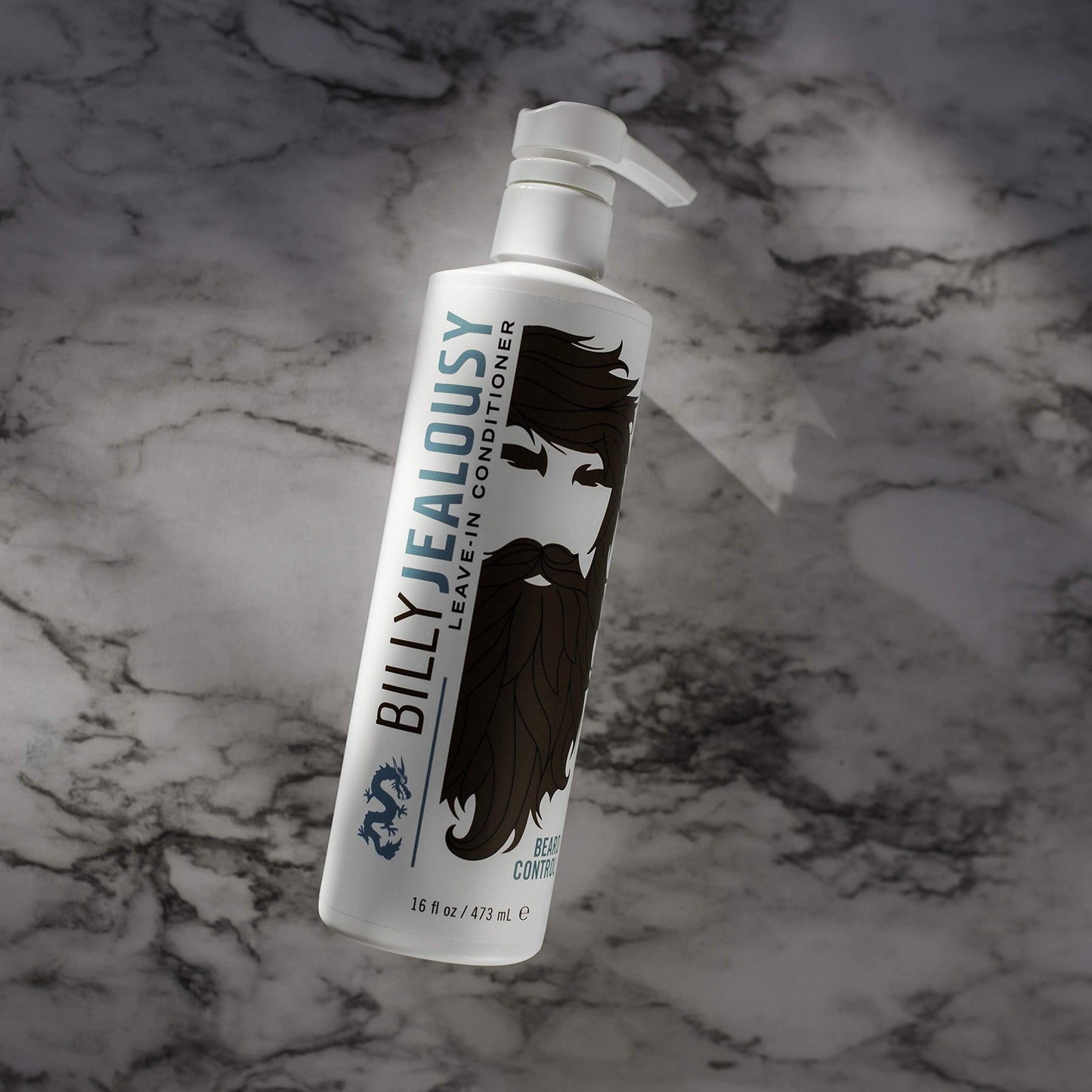 Billy Jealousy Beard Control Leave In Beard Conditioner for Men with Aloe Leaf Juice and Jojoba Seed Oil, Softens Hair and Skin, Light Hold with Matte Finish, 16 Fl Oz