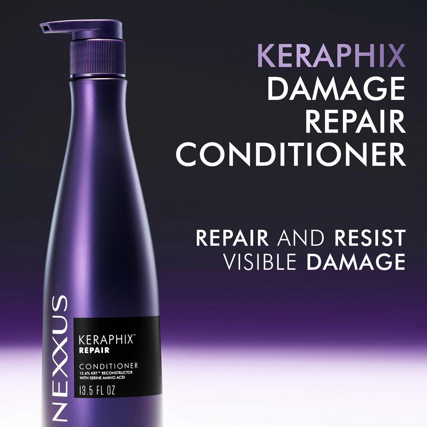 Nexxus Keraphix Conditioner Damage Repair for Damaged Hair Powered by KRT Keratin Resistance Therapy with Liquid Crystal Amino Acids 13.5 oz