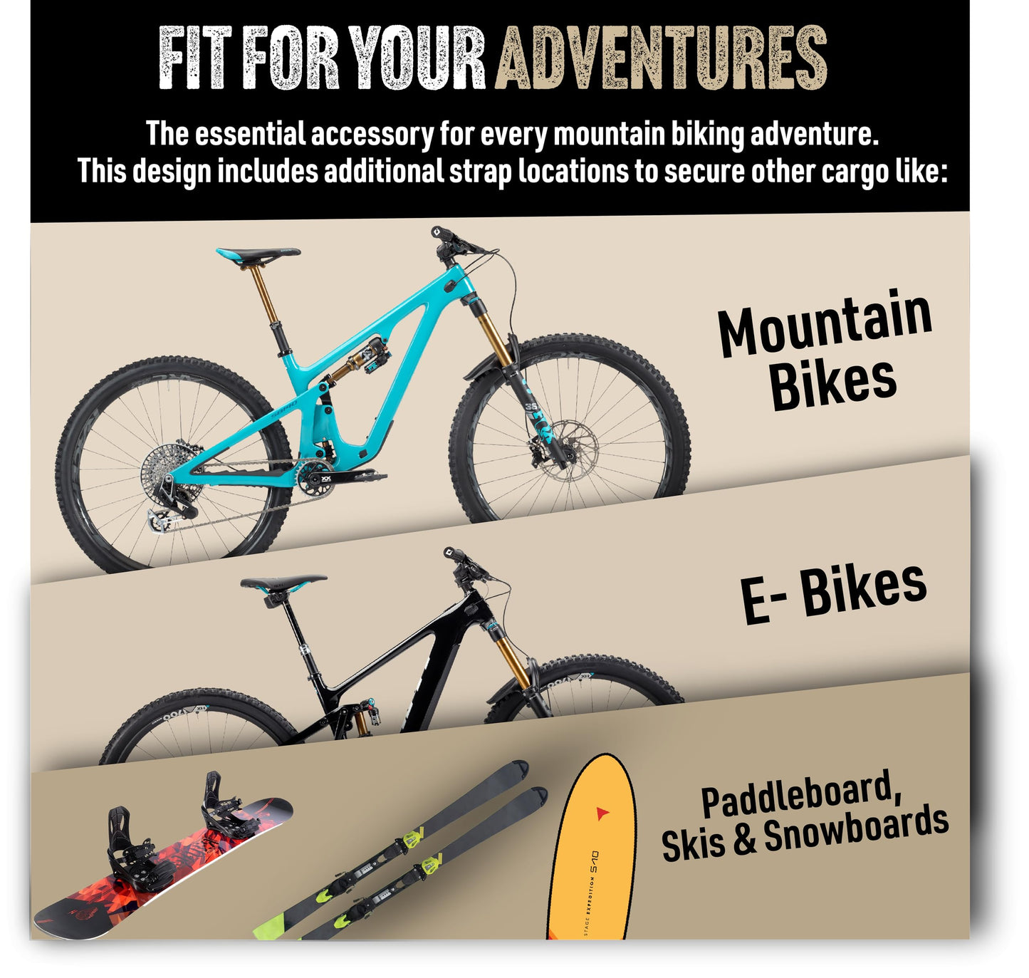 Send It. High Roller Tailgate Bike Pad V2 - Truck Accessories for Mountain Bikers, BMX, Ebikes & More (Full Size)