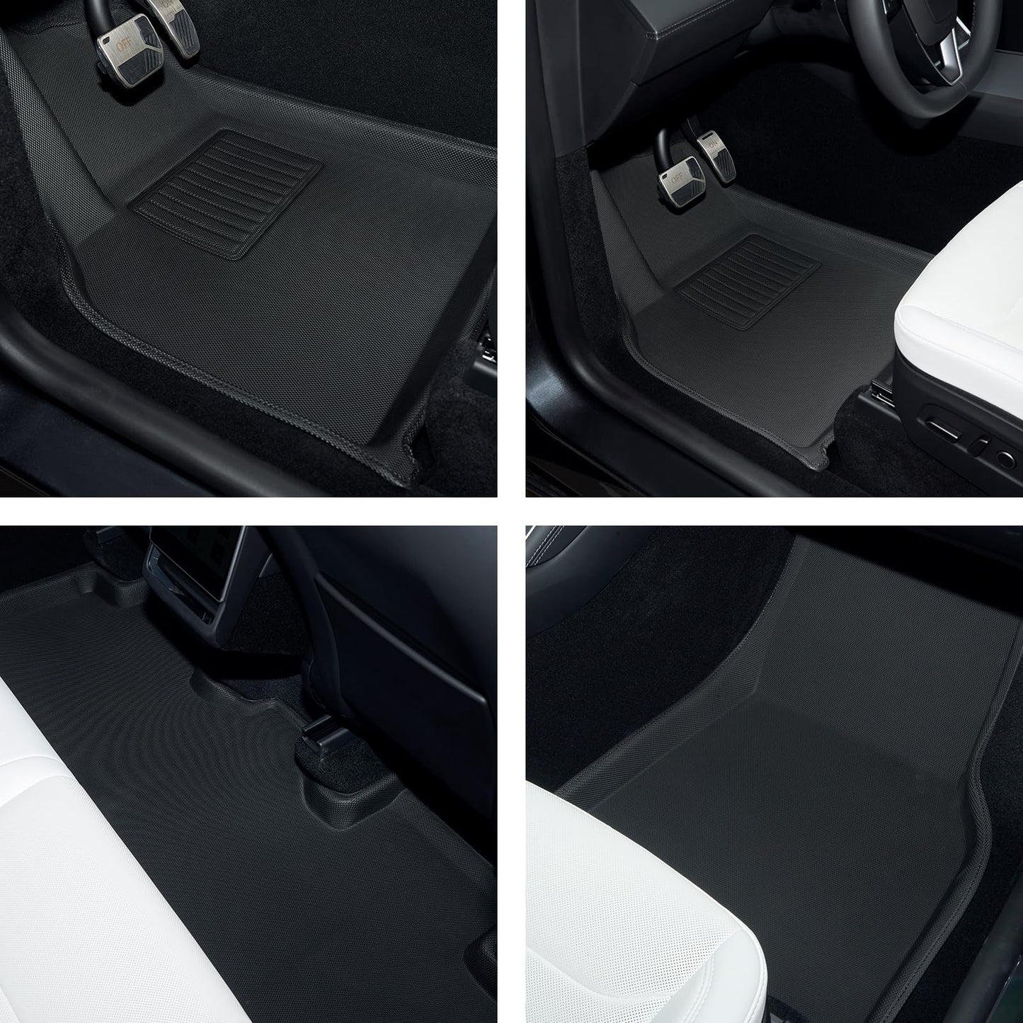 Premium TPE All-Weather Floor Mats for Tesla Model Y 2019-2026 Juniper with High Edges,1st & 2nd Row Waterproof Car Accessories, Pedal Safe Design, Easy to Clean