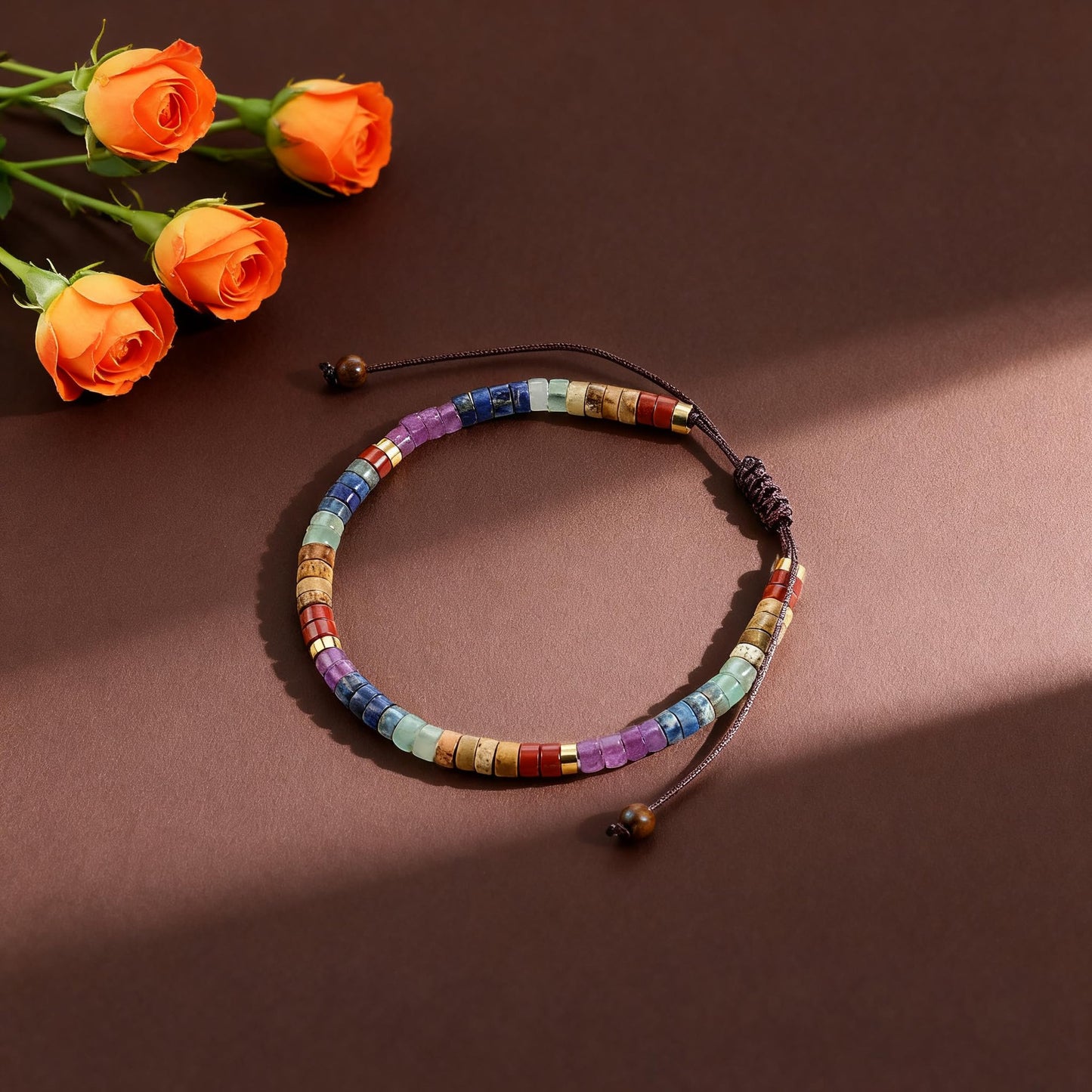 LIUANAN Crystal Healing Bracelets for Women, Adjustable 7 Chakras Bracelet with Healing Crystals and Stones, Anxiety & Protection Spiritual Jewelry, Meditation Gifts Pulseras para Mujer (7 Chakras Bracelet)
