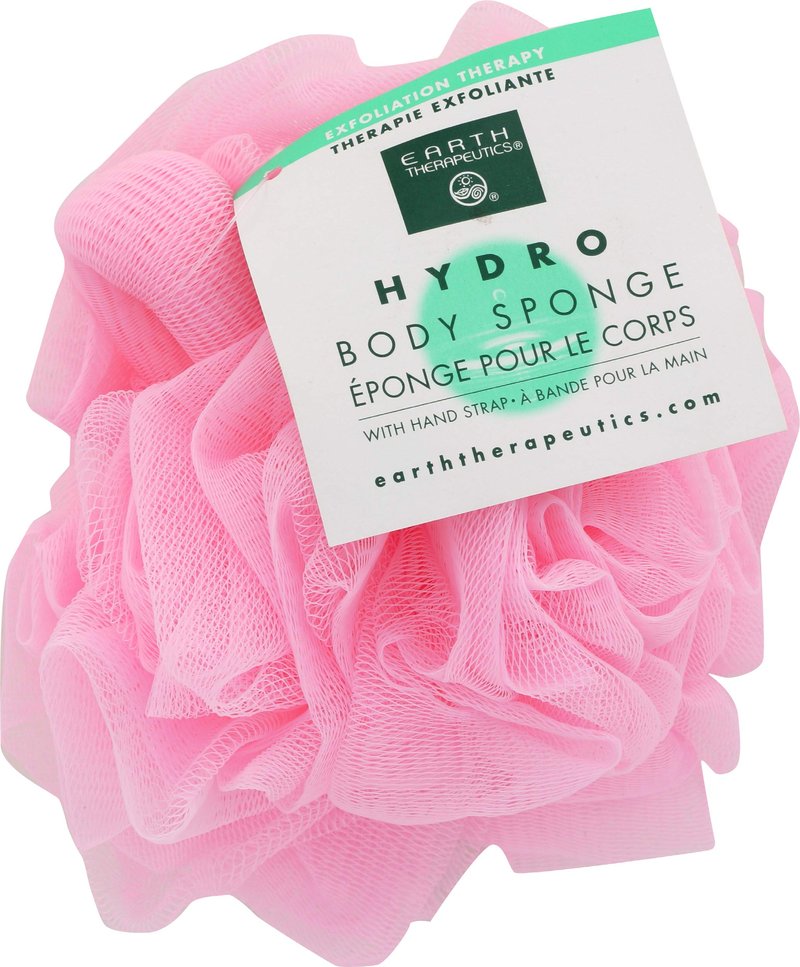Earth Therapeutics Hydro Body Sponge with Hand Strap - Pink