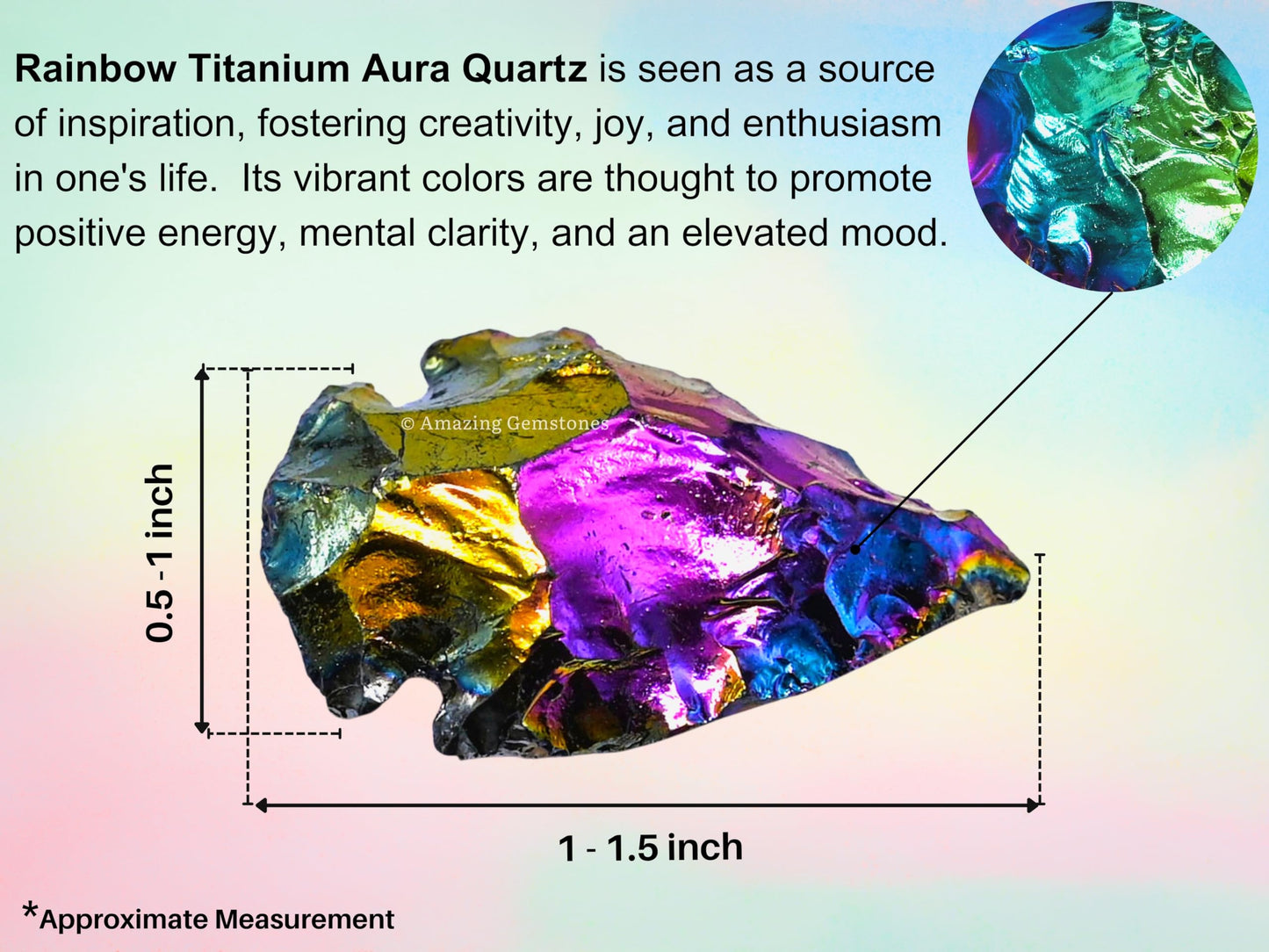 Amazing Gemstone 3 Pieces Titanium Aura Quartz Arrowhead, Crystal and Healing Stone Flint Rock Arrow Head - 1 to 1.5 Arrowheads for DIY Project Craft Point Jewelry Making