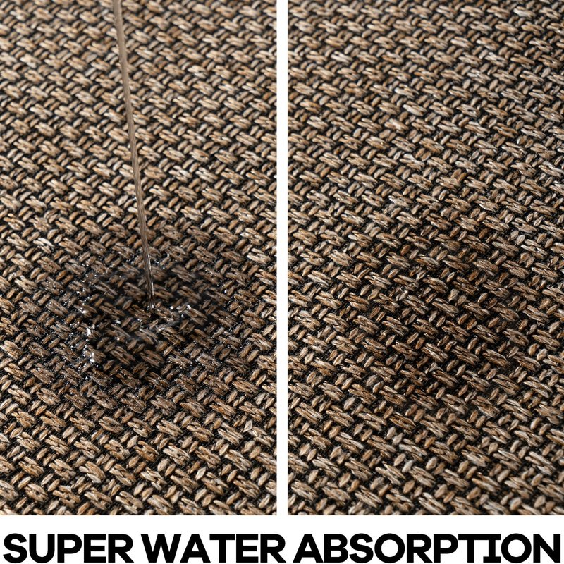 Hargiis Kitchen Rug, Rubber Non Slip Kitchen Rugs Washable, Absorbent Runner Mat for Floor, Machine Washable Standing Mats for in Front of Sink, Door, Laundry, Entryway, Entrance (Brown, 47" × 17.3")