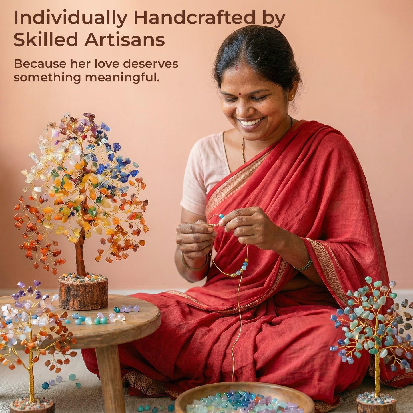 Chakra Tree of Life Birthday Gifts for Women, Sister, Friends, Handcrafted Healing Crystal Tree Bring Money, Luck to Home and Office Decor | Spiritual Gifts for Mom, Unique Gifts for Anniversary