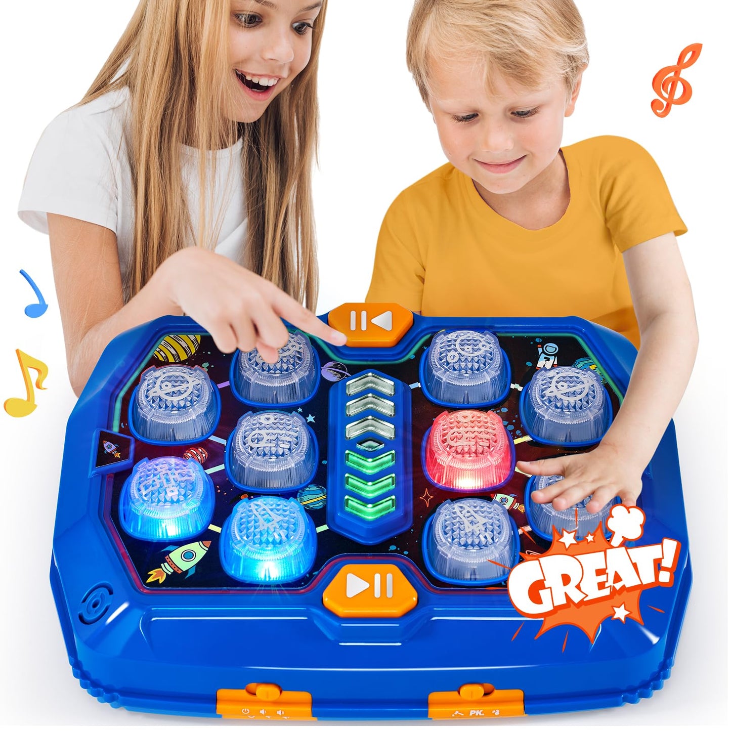 hahaland Toys for Ages 5-7 - Interactive Whack A Game with Sound and Light Stem Montessori Toy for Kids Age 3 4 5 6 7 Years Old Birthday Easter Basket Stuffers