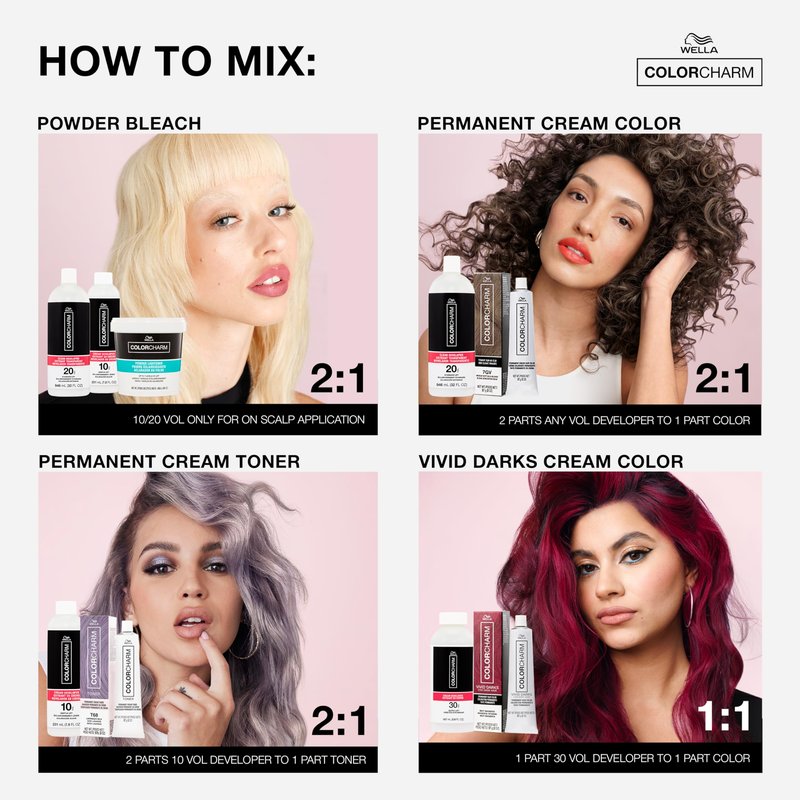 COLORCHARM Cream Hair Color Developer | 20 Volume | For Optimal Gray Blending and Rich Multi-Dimensional End Results | 4 Fl Oz