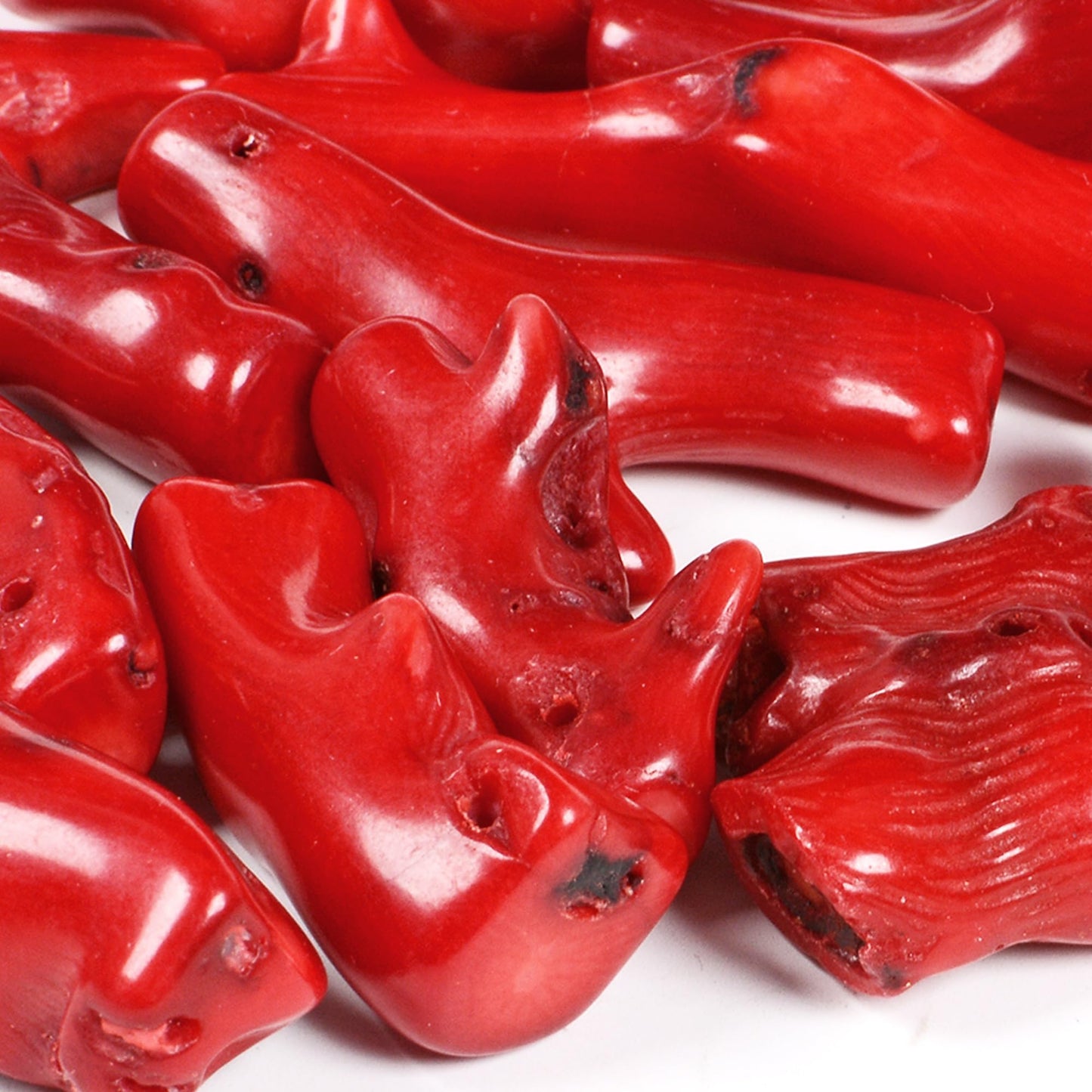 Justinstones Dyed Red Coral Chips Beads Tumbled Stone Crystal Healing Embellishments 100 Grams