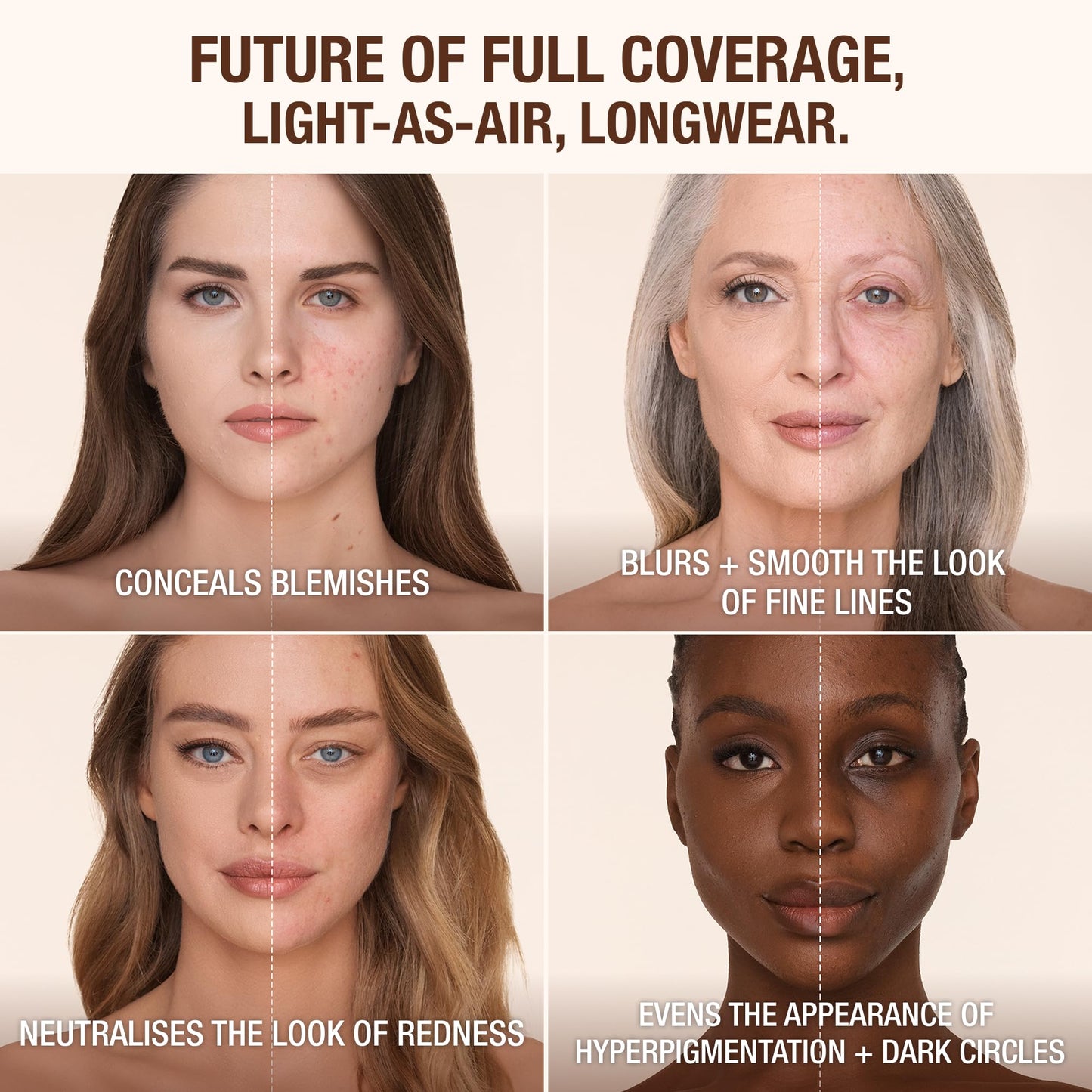 Charlotte Tilbury Airbrush Flawless Matte Foundation - Full Coverage Liquid Makeup with a Natural-Matte Finish - Smoothes & Blurs Pores - Waterproof & Transfer Resistant - 13 Warm