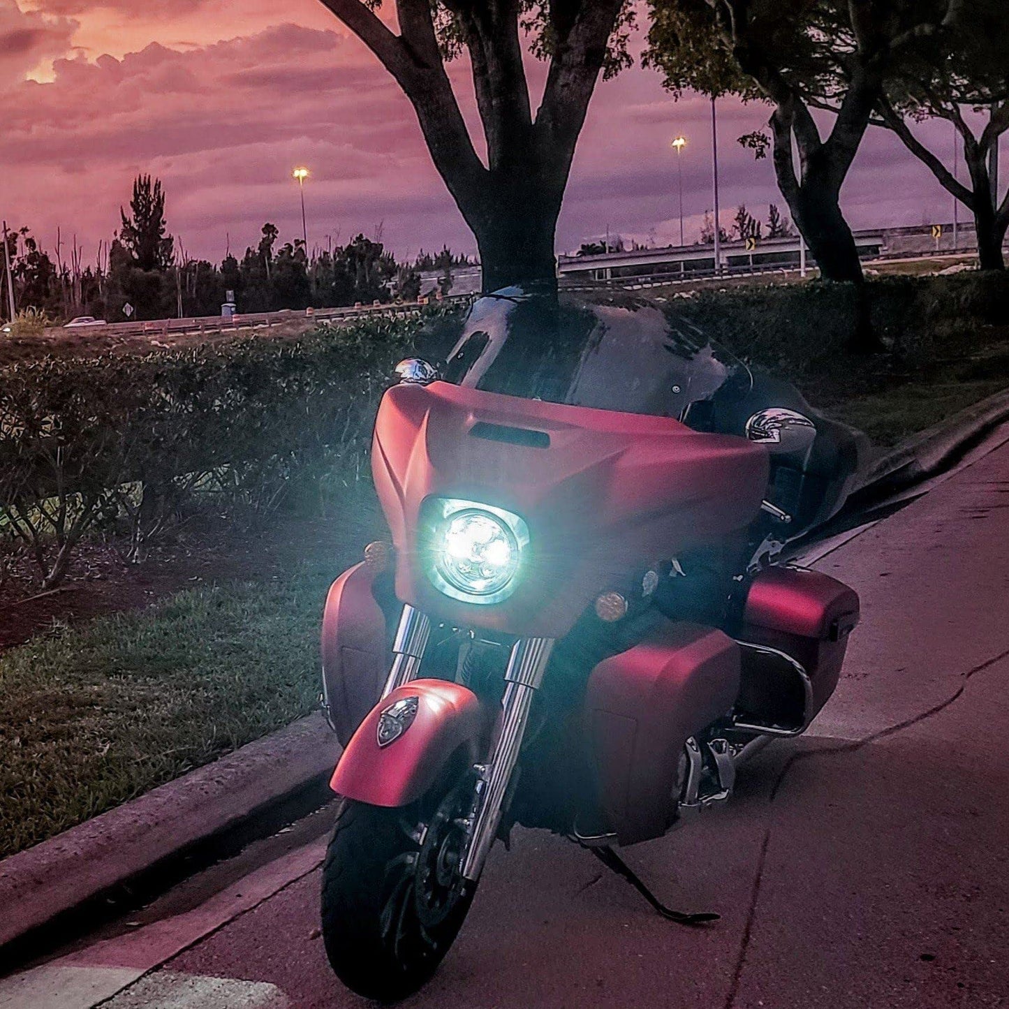 Eagle Lights 7 inch Round LED Generation III Motorcycle Headlight - Fits Harley Davidson with 7 inch Headlights - Plug and Play H4 - Retrofits 2D1 Headlights (Chrome)