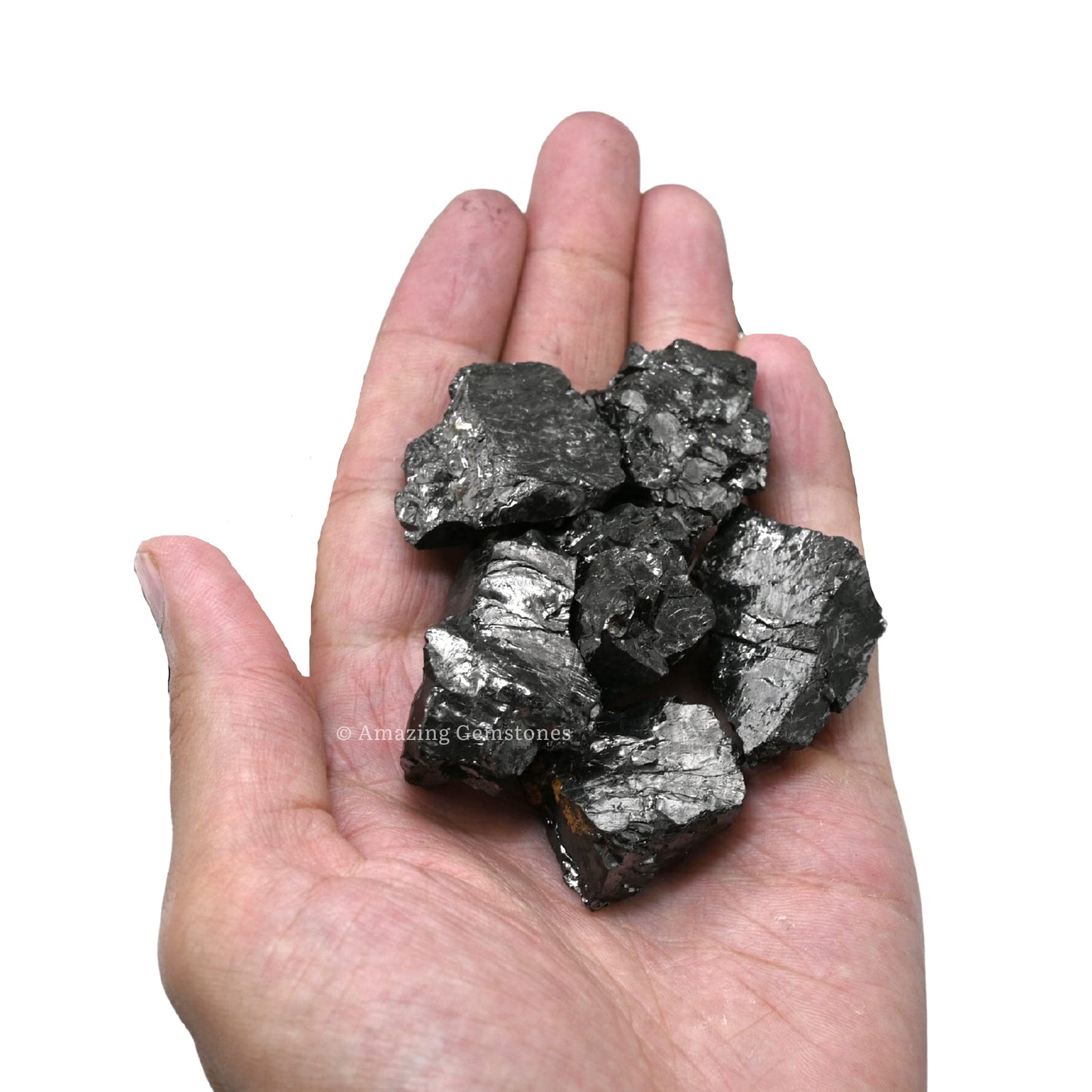 Amazing Gemstone Elite Shungite Raw Crystals and Healing Stones, Natural Rocks For Tumbling - DIY Raw Stones And Crystals (1 Piece)