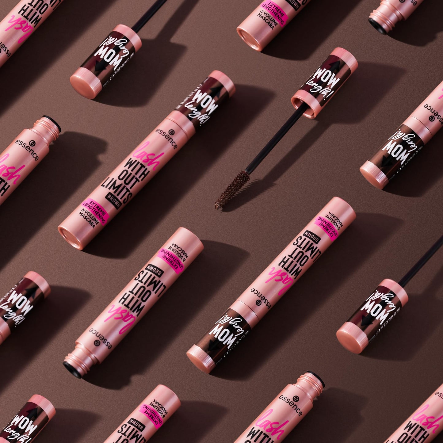 essence | Lash Without Limits Extreme Lengthening & Volume Mascara (02 | Brown) | Volumizing & Lengthening | Vegan, Cruelty Free & Paraben Free
