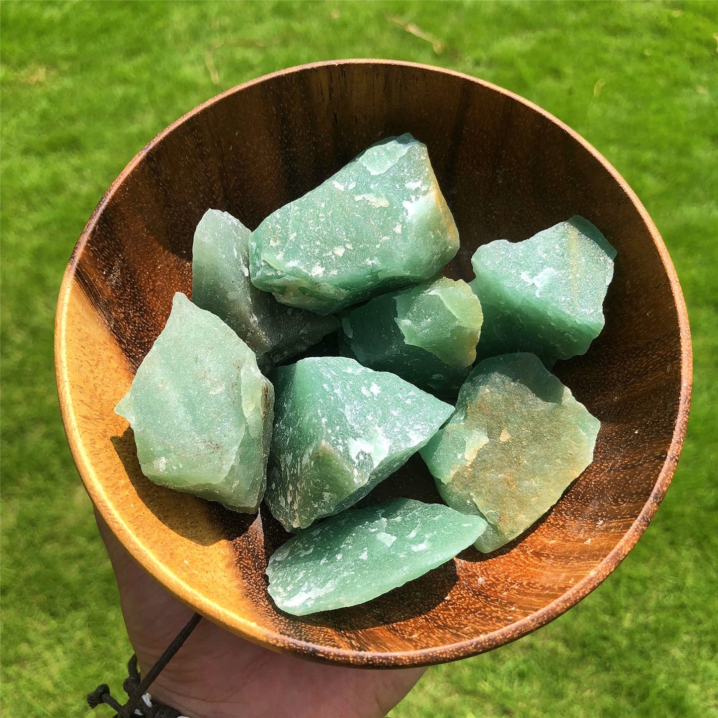 Zenkeeper 1Lb Green Aventurine Raw Stones for Tumbling, Polishing, Rough Green Aventurine Crystals Bulk Rough Gemstone for Jewelry Making, Healing, Meditation, Reiki