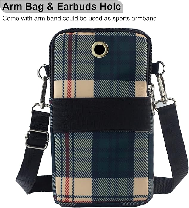 JANKS Small Crossbody Bag for Women - Mini Phone Purses with Crossbody Strap and Wallet - Nylon Arm Bag