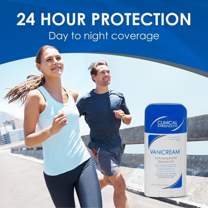 Vanicream Anti-Perspirant Deodorant for Sensitive Skin - 2.25 oz - Clinical-Strength Deodorant with 24-Hour Protection - Unscented