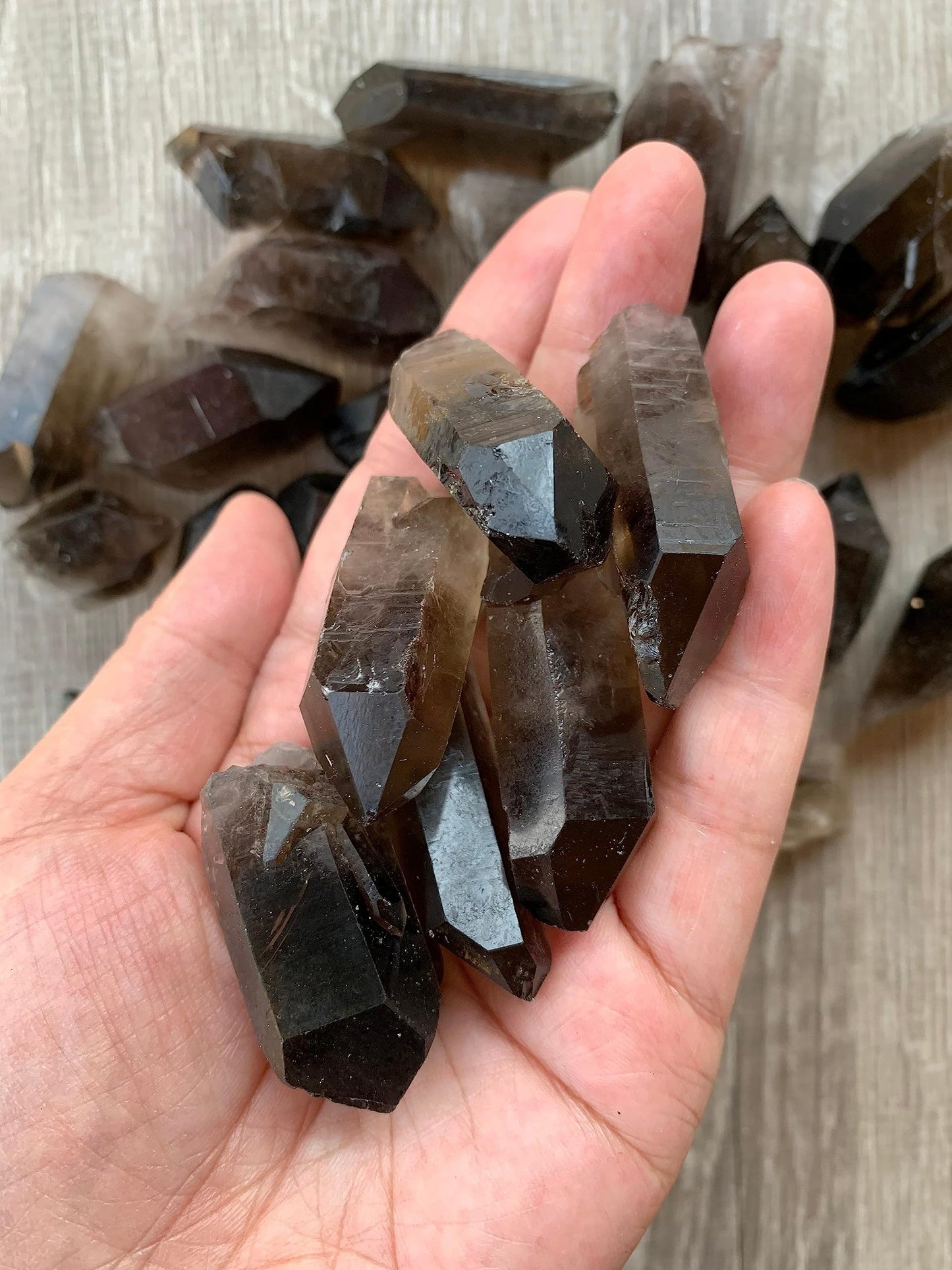 GAF TREASURES Wholesale Smoky Quartz Points, Natural Smoky Quartz Points, Raw Smoky Quartz Points Healing Crystals (Smoky Quartz Points, 0.25 Pound)