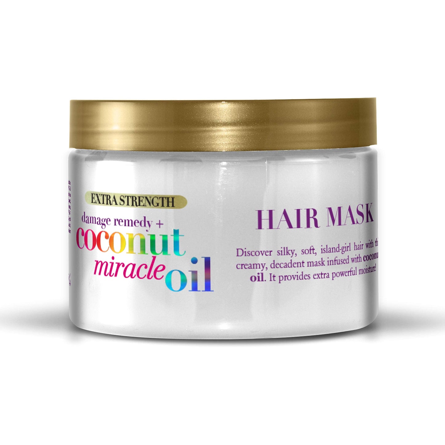 OGX Extra Strength Damage Remedy + Coconut Miracle Oil Hair Mask, Extra Hydrating & Softening Anti-Frizz Treatment to Help Repair Hair, Paraben-Free, Sulfated-Surfactants Free, 6 oz