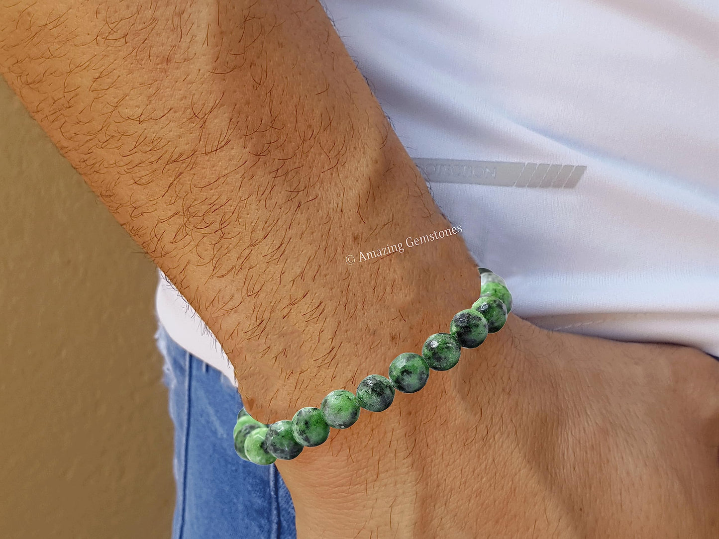 Amazing Gemstone Ruby Fuchsite Bracelet for Women - Chakra Mens Bracelet Protection Crystals and Healing Stones - Blessing Bracelet Spiritual Meditation Gift Christmas Stocking Stuffers