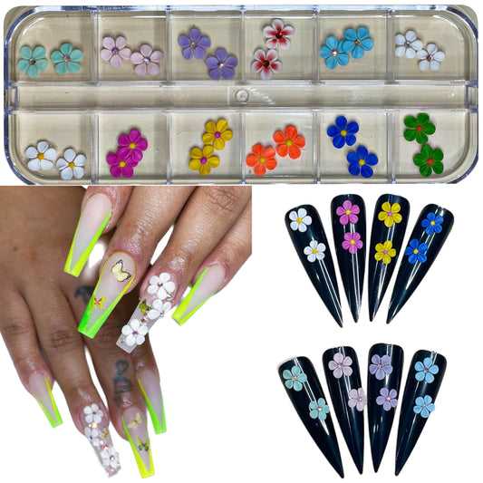 HaFloNa- Enhance Your Artistic Projects with Set 24Pcs Tiny Apricot Blossom Flowers Charms Handmade - Short & Medium Size Set 24 3D Flowers for Nails (24Pcs Tiny Apricot Blossom)