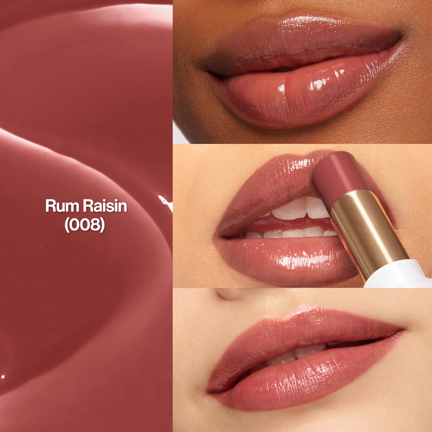 REVLON Super Lustrous Glass Shine Balm Gift Set, 3-Piece, Lipstick Multipack, Hydrating Tinted, Sheer Glossy Finish, 003 Honey Shine, 008 Rum Raisin, 006 Girly Swirly