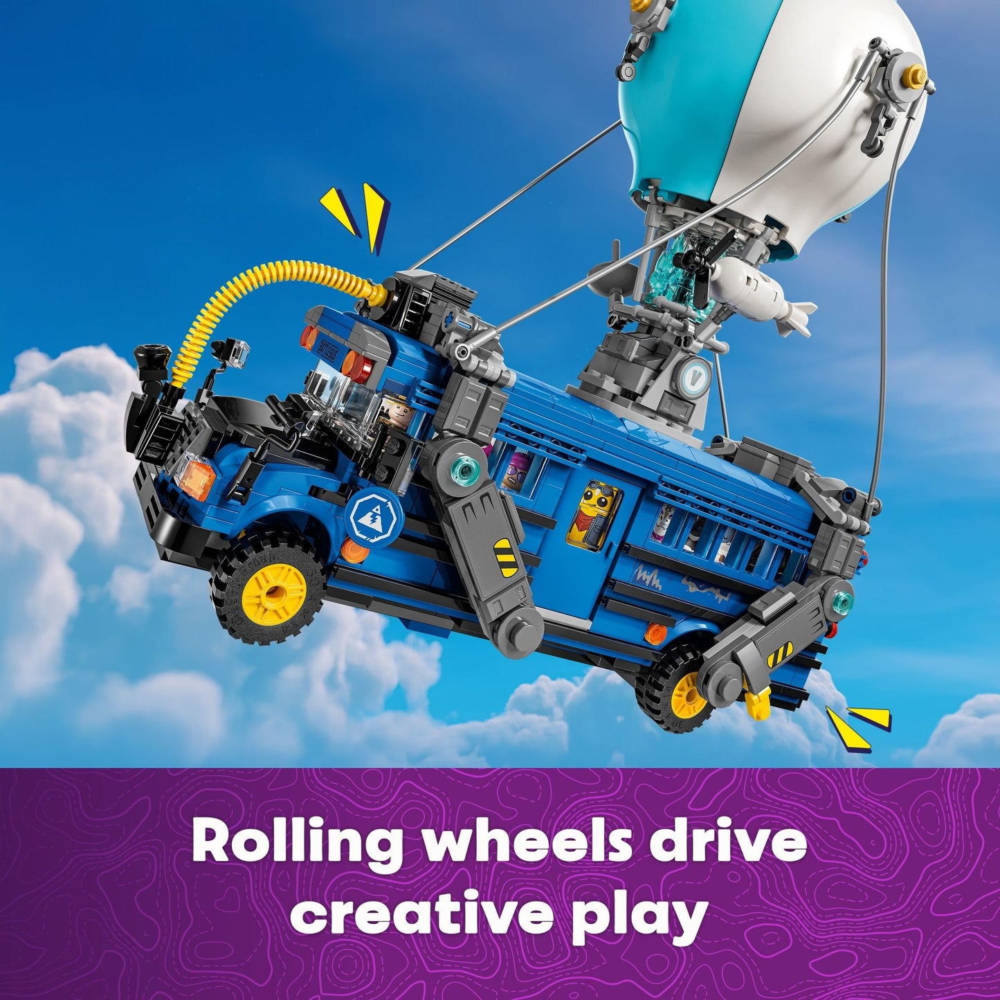 LEGO Fortnite Battle Bus Building Toy - Collectible Fortnite Toy for Kids, Boys & Girls, Ages 10+ - Pretend Play Set with 9 Minifigures from Video Game - Gift for Christmas - 77073
