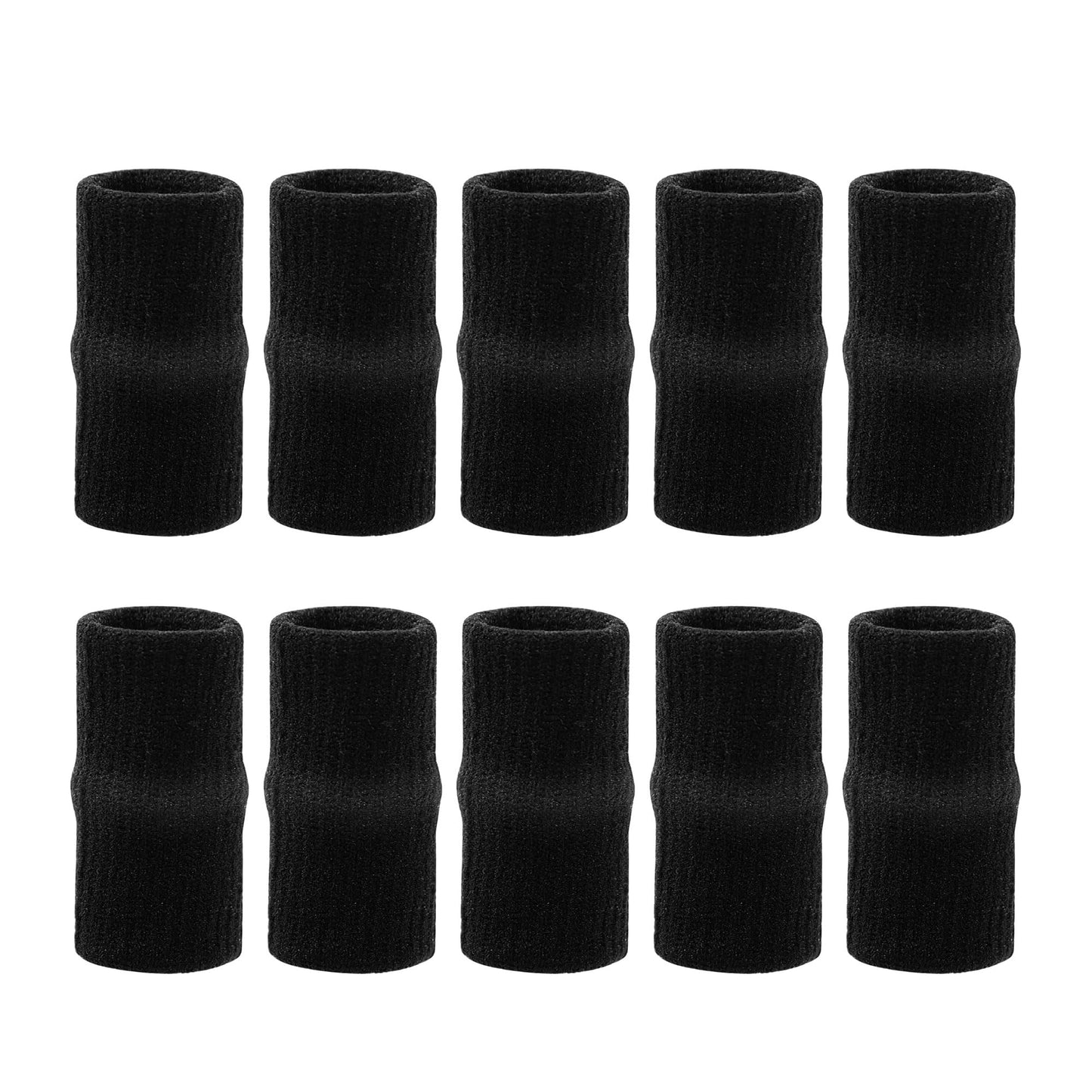 uxcell 10PCS Sport Finger Sleeves Protectors, Elastic Thumb Brace Compression Covers for Trigger Finger, Breathable Finger Splints Support for Relieving Pain 1.8" × 1"""