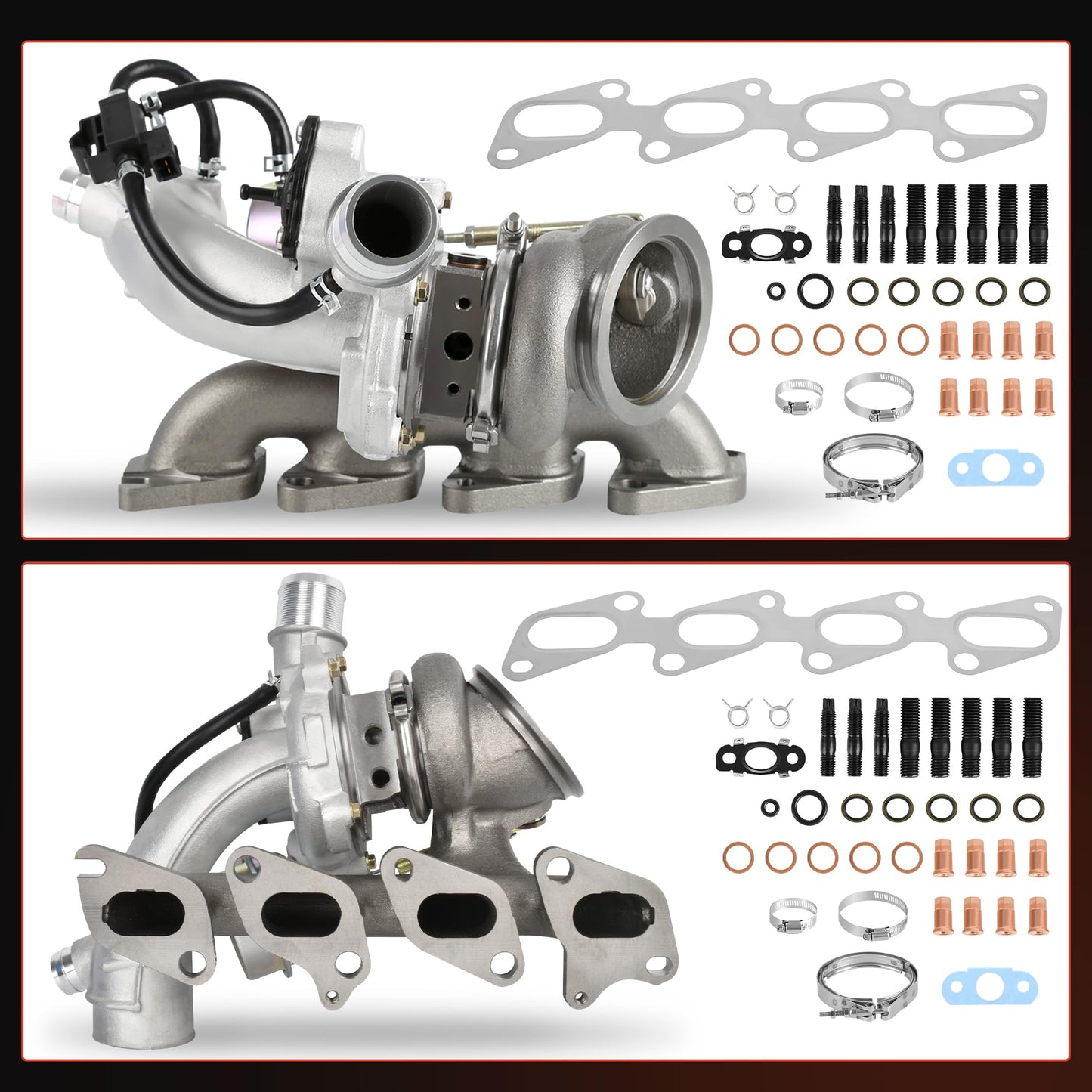 HYR Turbo Turbocharger and Complete Installation Kits Compatible with 1.4L Chevy Chevrolet Cruze 2011-2015, Trax 2013-2021, Sonic 2012-2020, Buick Encore 2013-2021, Turbo Charger Replace 55565353