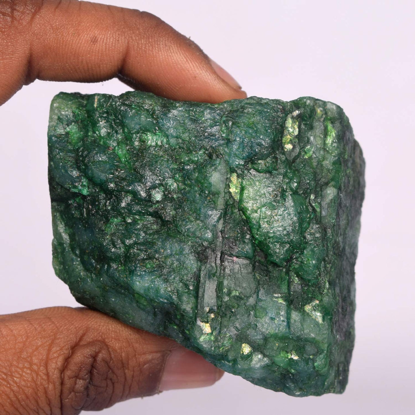 GEMHUB Rare Green Emerald Crystals and Healing Stones 842.50 Carat Natural Raw Lapidary Cabbing Rough Gemstones for Jewelry Making