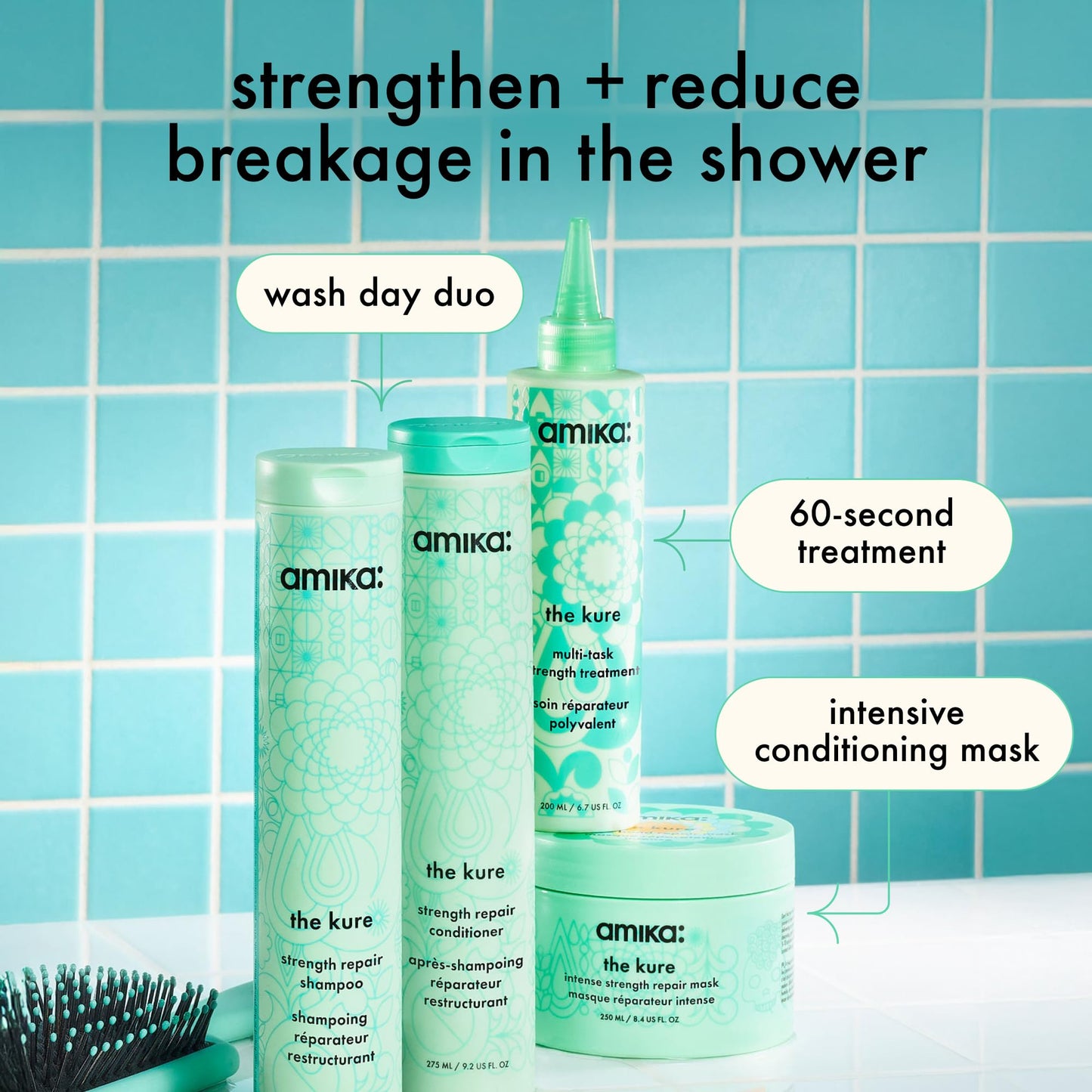 amika the kure strength repair conditioner, 500ml