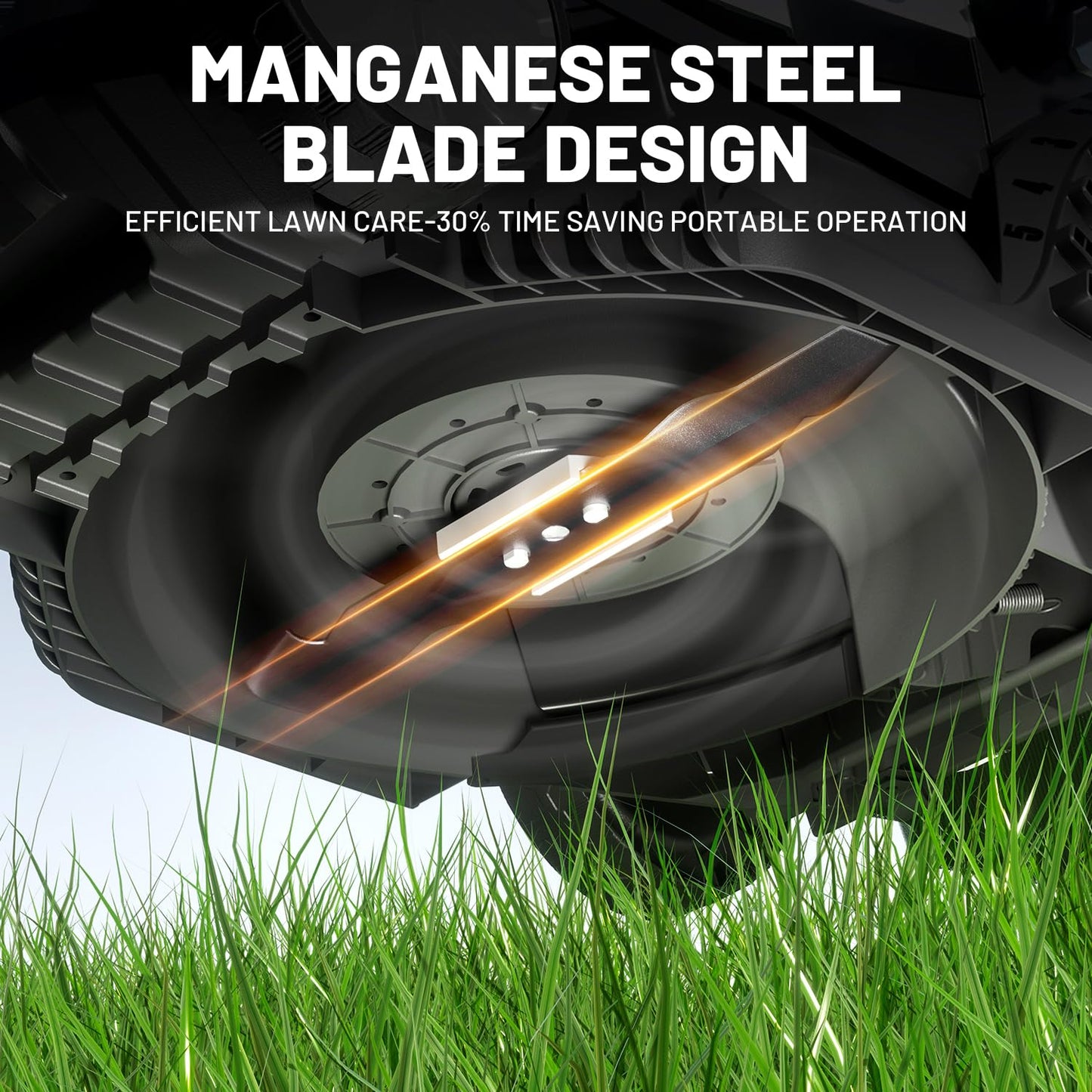 Litheli Cordless Lawn Mower 13 Inch, U20 Handy+ 20V Electric Lawn Mowers for Garden, Yard and Farm, 5 Heights Adjustment, Light Weight,4.0Ah Portable Battery Included