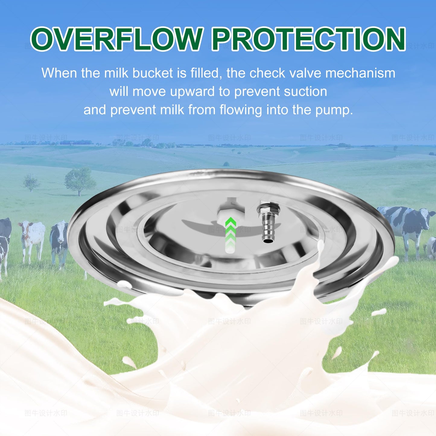 2026 Upgrade Zlshmoee 7L 2-in-1 Electric Milking Machine for Goats and Cows, Portable Milker with Built-in Rechargeable Battery, Pulsation Vacuum Pump, 4 Teat Cups, Stainless Steel Bucket