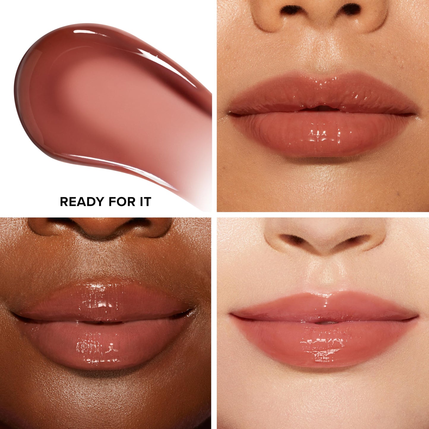 Too Faced Lip Injection Maximum Plump Extra Strength Lip Plumper Gloss | Hydrating, Volumizing, + Plumping, 0.14 Fl Oz, Ready For It (Midtone Nude)