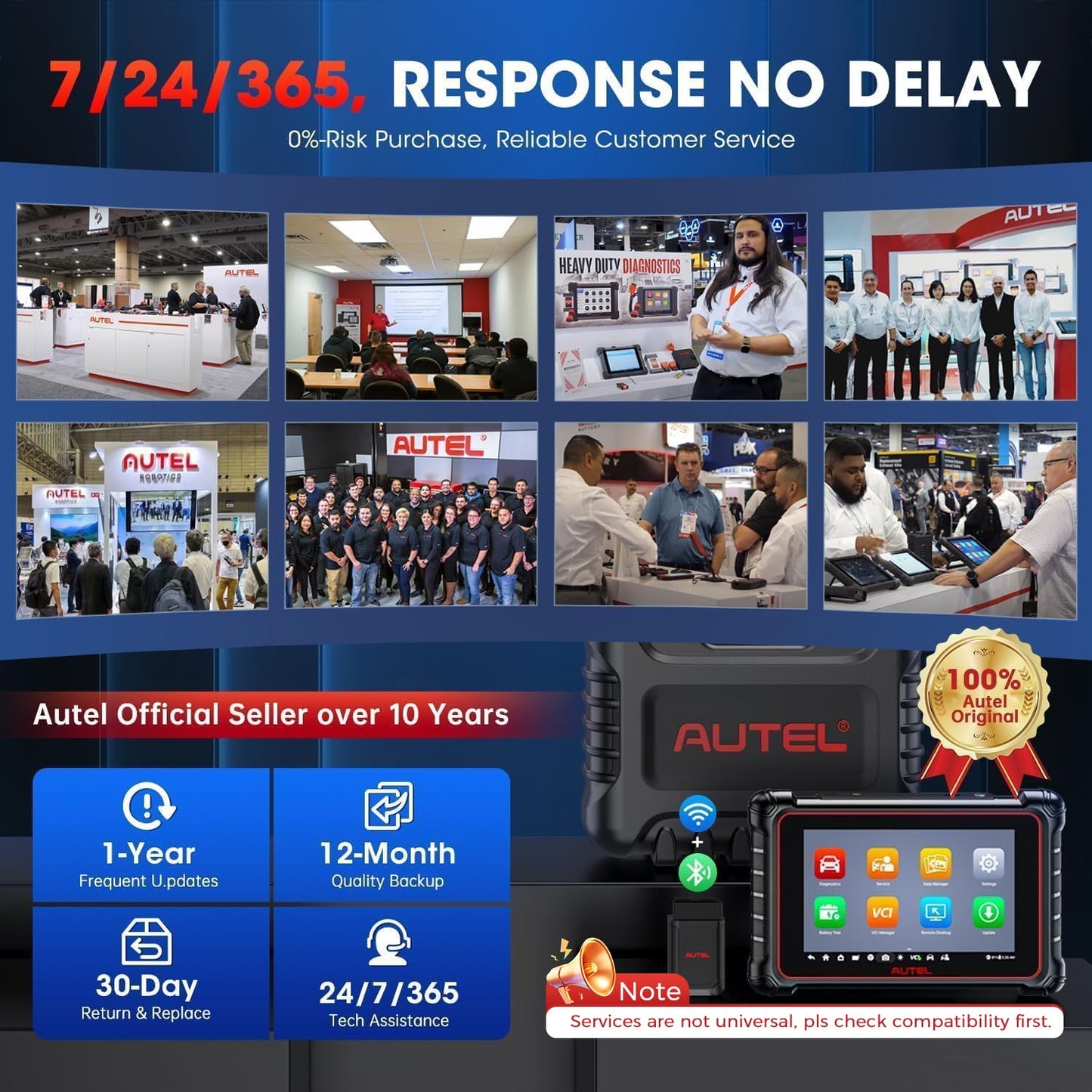 Autel Scanner MaxiCOM MK900BT, 2026 MK900-BT Bidirectional Diagnostic Scan Tool, 2.0 BT Ver. of MK900 MX900, 8in Up of MK808S MK808BT PRO MX808S MK808Z, 40+ Reset, 3K+ Active Tests, CAN FD & DoIP, FCA