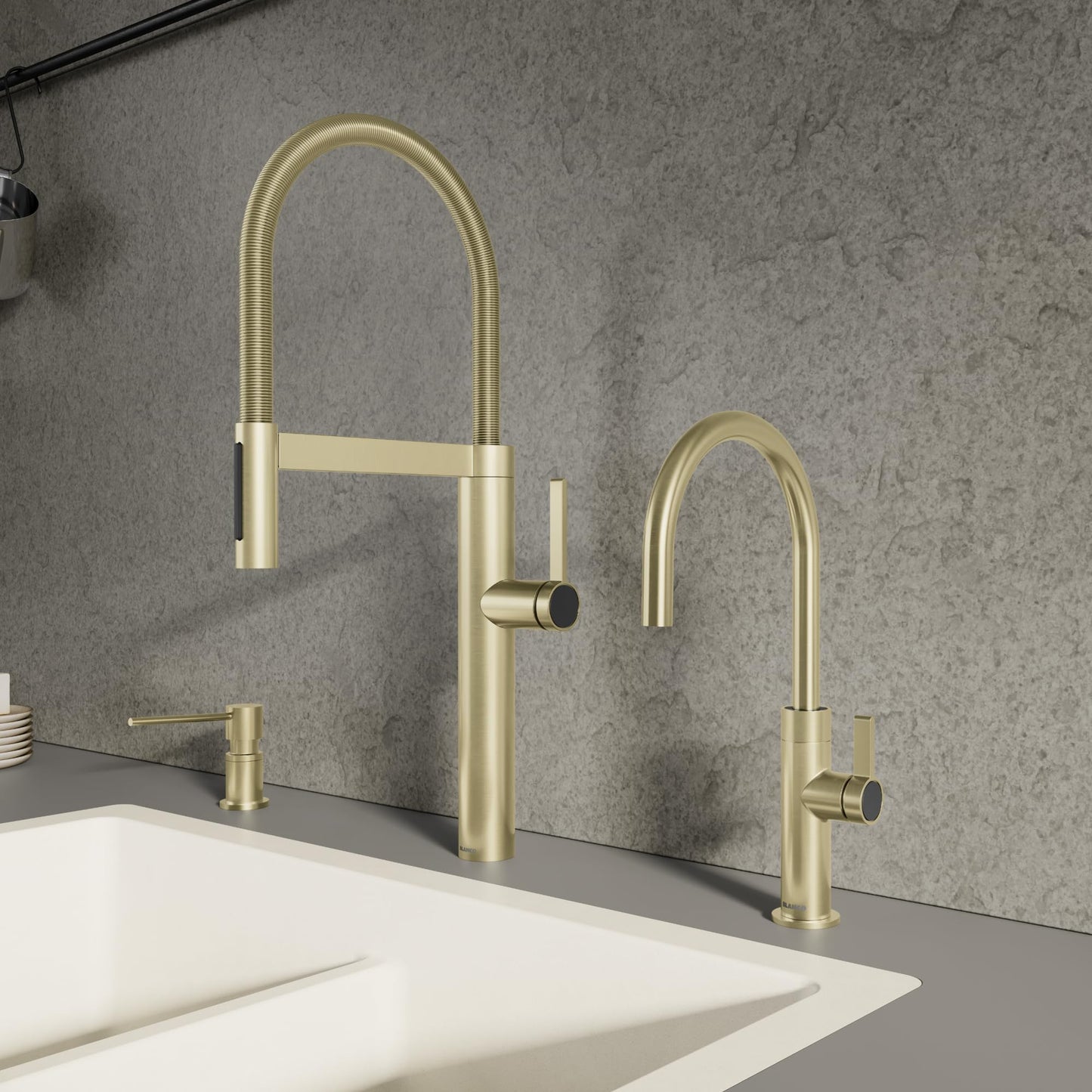 Blanco 527476 Culina II Pull-Down Semi-Pro Kitchen Faucet - 1.5 GPM - Satin Gold