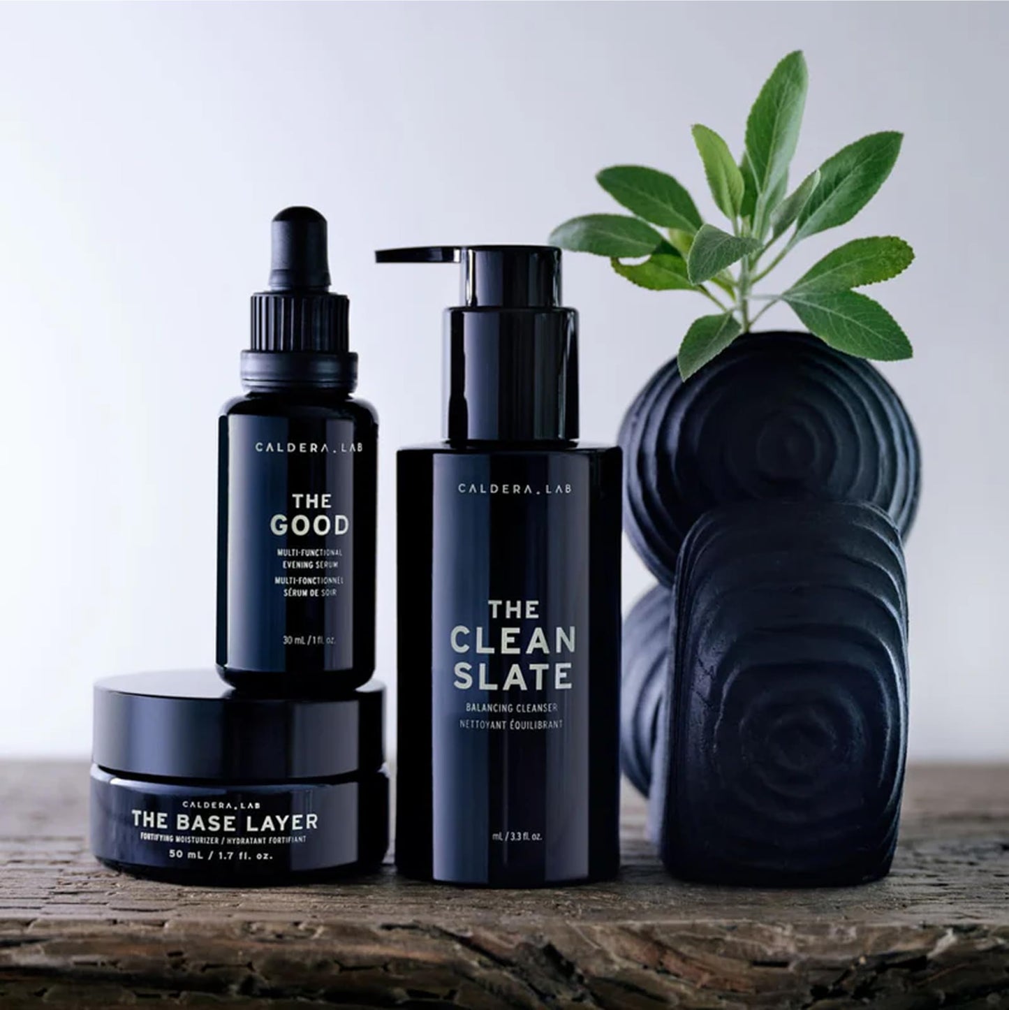 Caldera + Lab Men’s Skincare Set – The Regimen Rich: Cleanser, Moisturizer & Night Serum | Hydrating, Firming & Smoothing | Niacinamide, Clean, All Skin Types