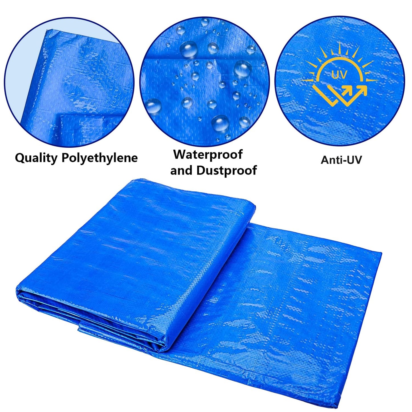 codree 11 x 7.8 Ft Swimming Pool Ground Cloths- Rectangular Waterproof PE Swimming Pool Liner Pad for Protect Above Ground Pool Prevents Punctures Pool Tarp