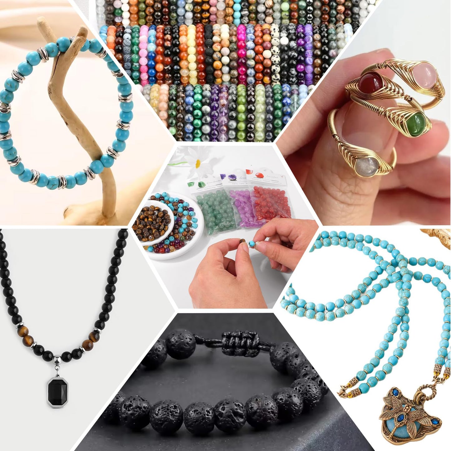 Raicegs 100pcs 8mm Amethyst Beads Natural Gemstone Beads Round Loose Beads for Jewelry Making DIY Bracelets Necklace