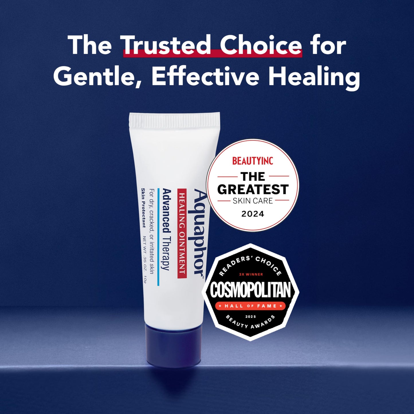 Aquaphor Healing Ointment Advanced Therapy Skin Protectant, Dry Skin Body Moisturizer, 0.35 Oz Tube, Pack of 2