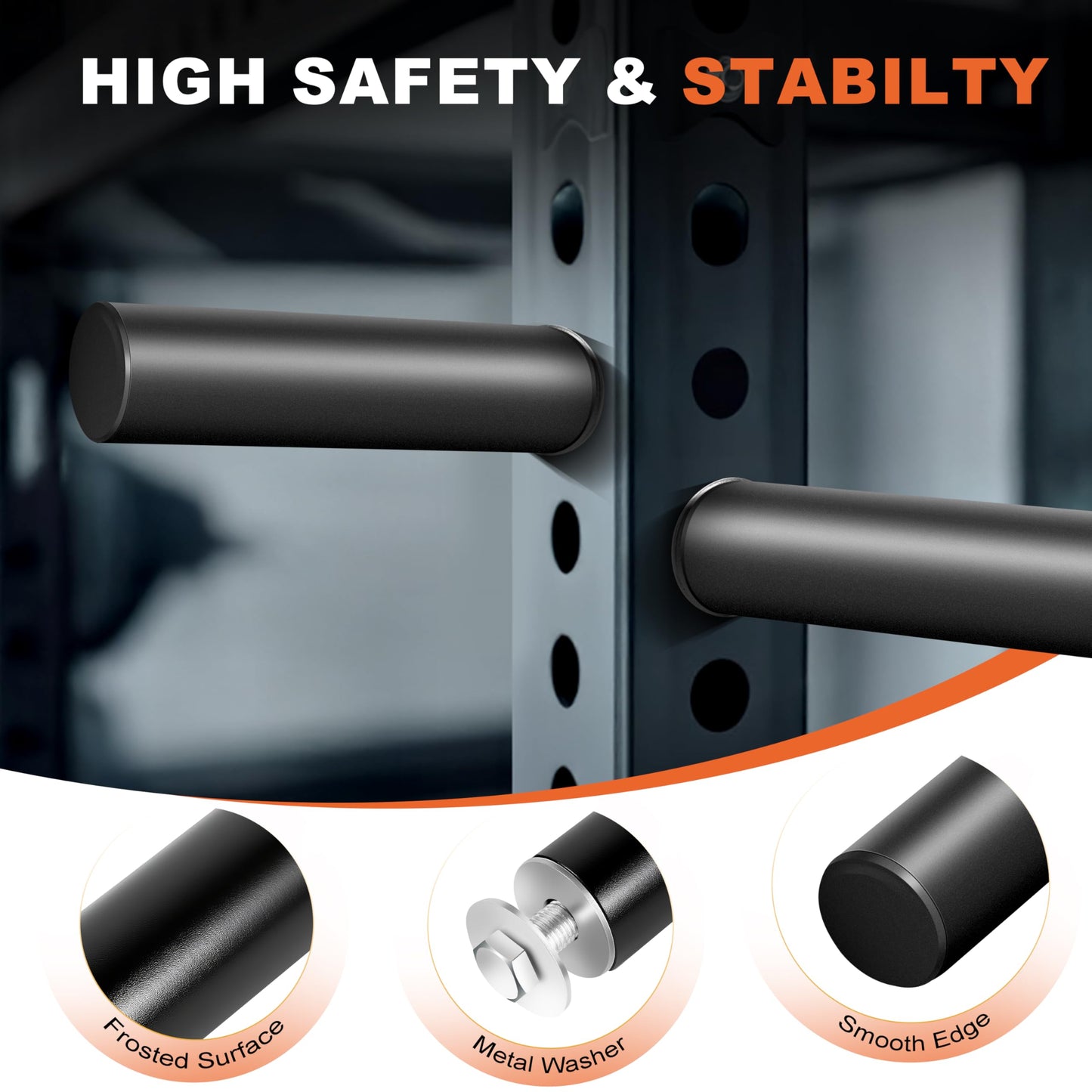 EVERYMATE Weight Plate Holder, Weight Plate Storage Rack, Fitness Squat Rack Attachments, For Power Rack 2x2-3x2,Fit 2" Weight Plates"