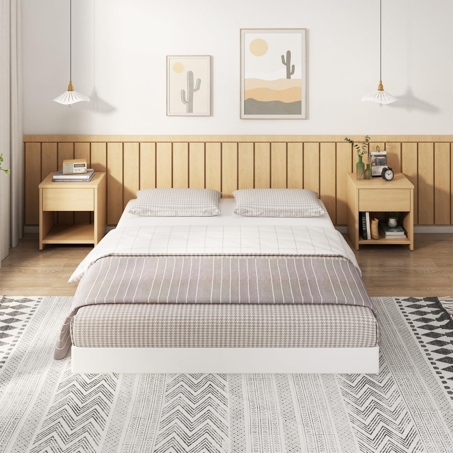 EMODA 5 Inch California King Box Spring Bed Base, 3000 LBS Heavy Duty Metal Mattress Foundation with Fabric Cover, Easy Assembly