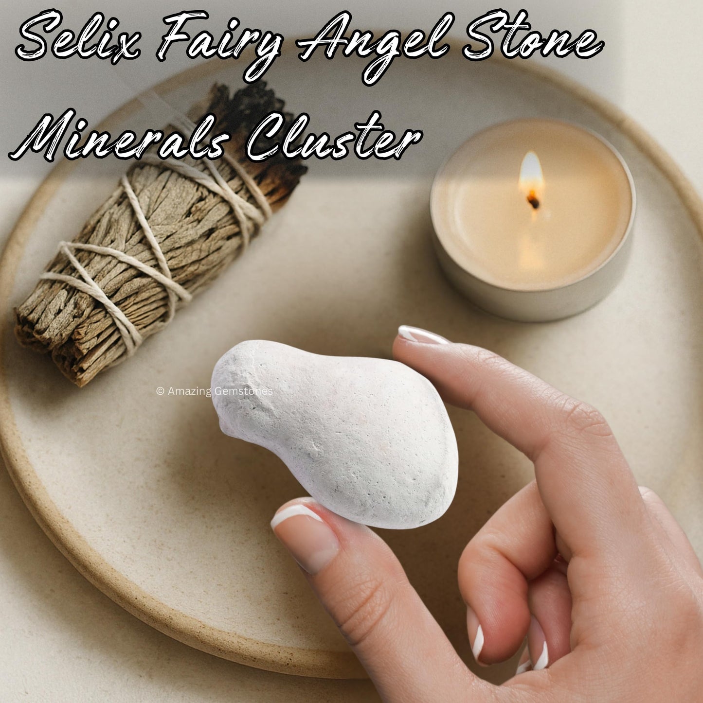 Fairy Stones Crystals and Healing Stones Mineral Specimen - Premium Menalite Goddess Gem Stones for Spiritual Growth - Healing Crystals Geodes Clusters for Meditation, Chakra Balance, and Energy (S)