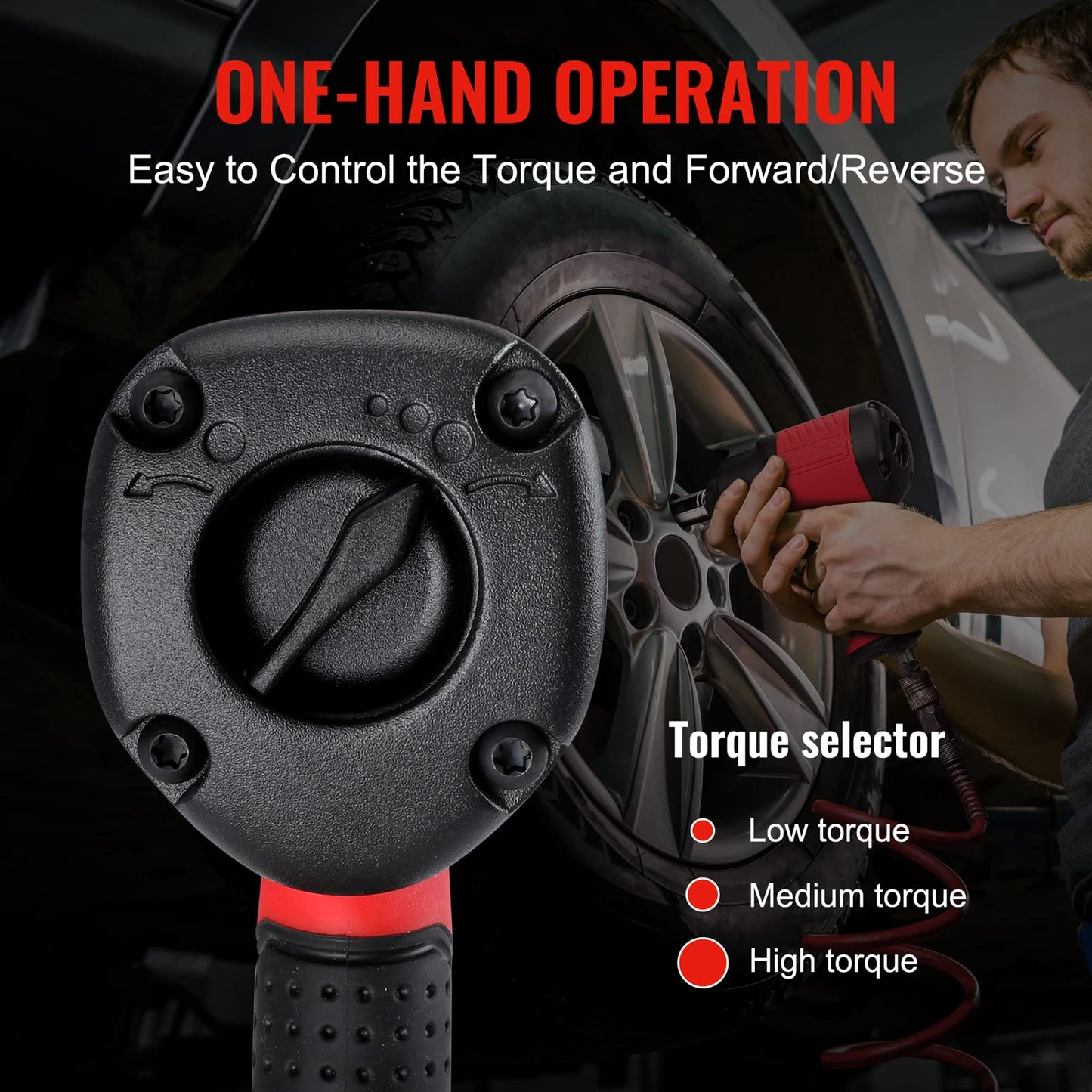 WORKPRO 450-Piece Mechanics Tool Set 1/2" Drive Air Impact Wrench