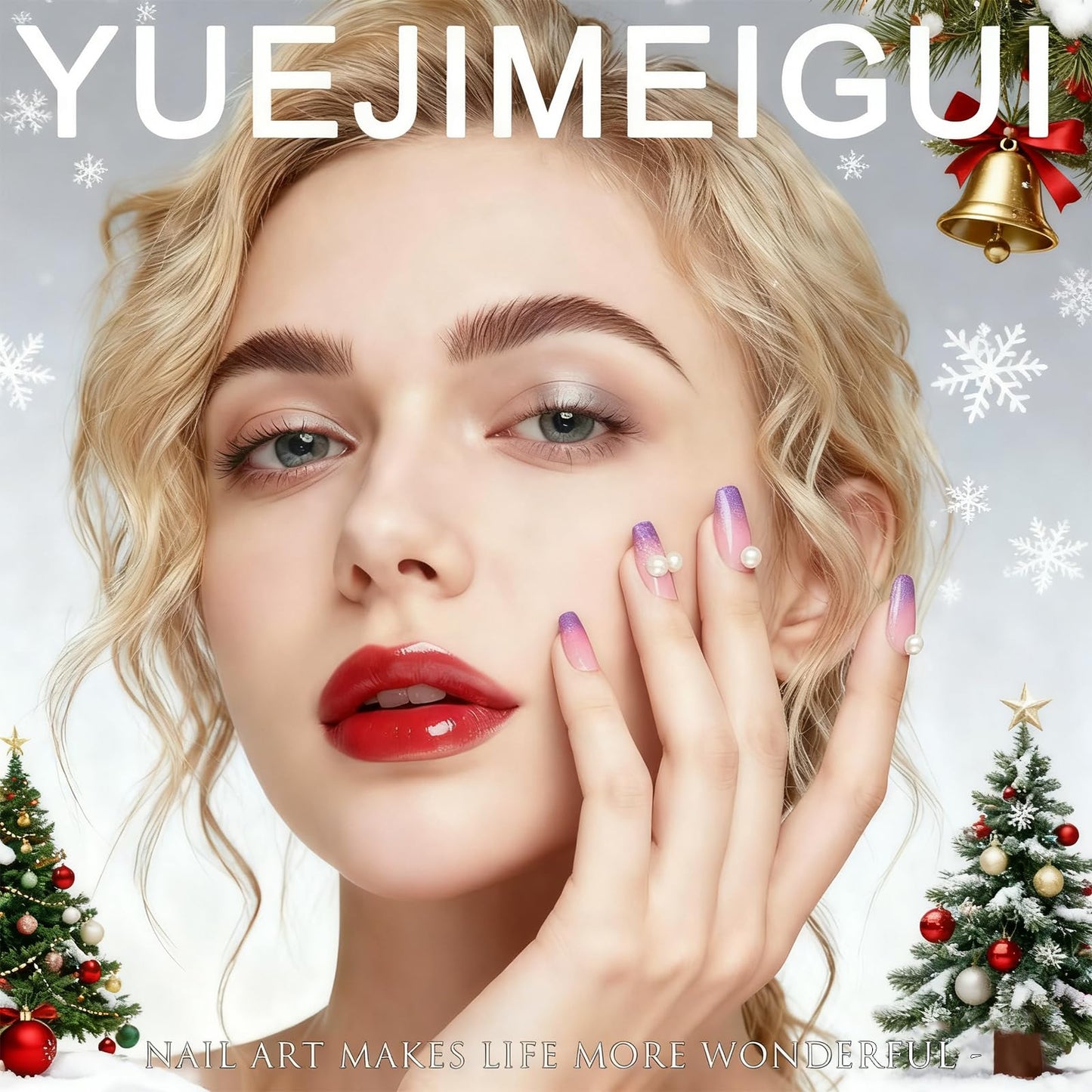 Christmas Glitter Press on Toenails Short Square Fake Toenails Glitter Christmas Tree Toe Nail Tips Snowflakes False Toenails Full Cover Glossy Christmas Toe Manicure Decorations for Women 24Pcs